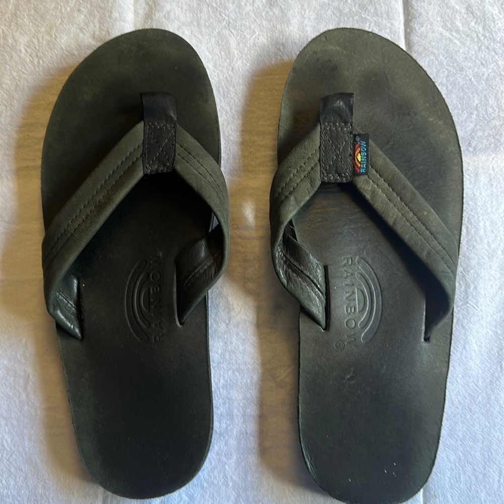 Black rainbow sandals single layer